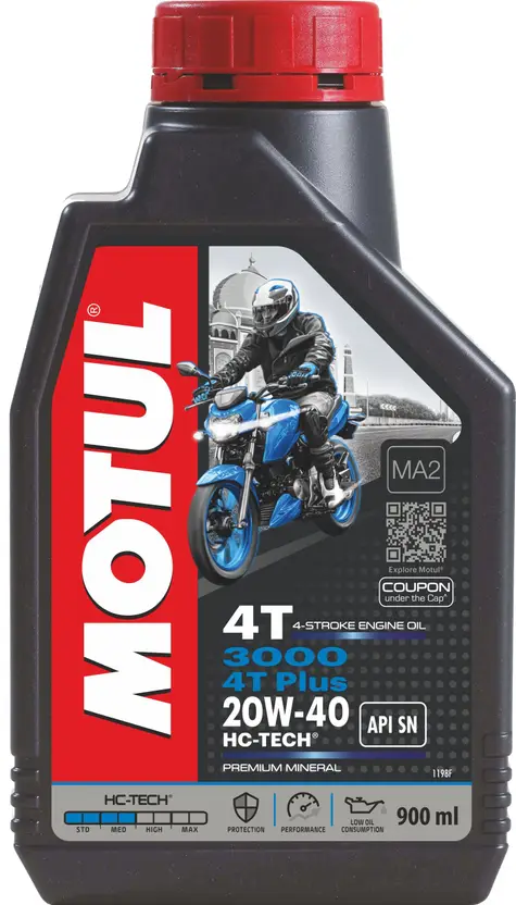 MOTUL (900 ml) Mineral Engine Oil 3000 4T Plus Plus 20W-40 HC-Tech