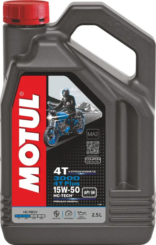 MOTUL(2.5 L) Mineral Engine Oil 3000 4T Plus 15W-50HC-TECH Plus 15W-50 HC-Tech