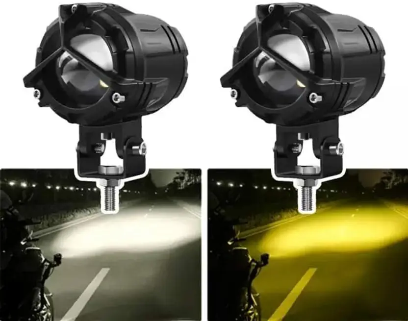 Powerful 60W Fog Light for Motorbike & Car hjg MotoWorks 1 LED Y-(Mercedes) Type Fog Lamp Motorbike LED (12 V, 60 W) (Universal For Bike, Pack of 2)